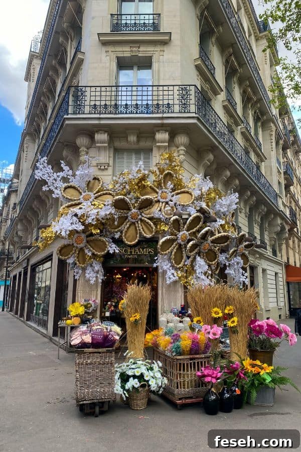 Deschamps Fleuriste in the Ternes Wagram Pereire neighborhood in Paris France