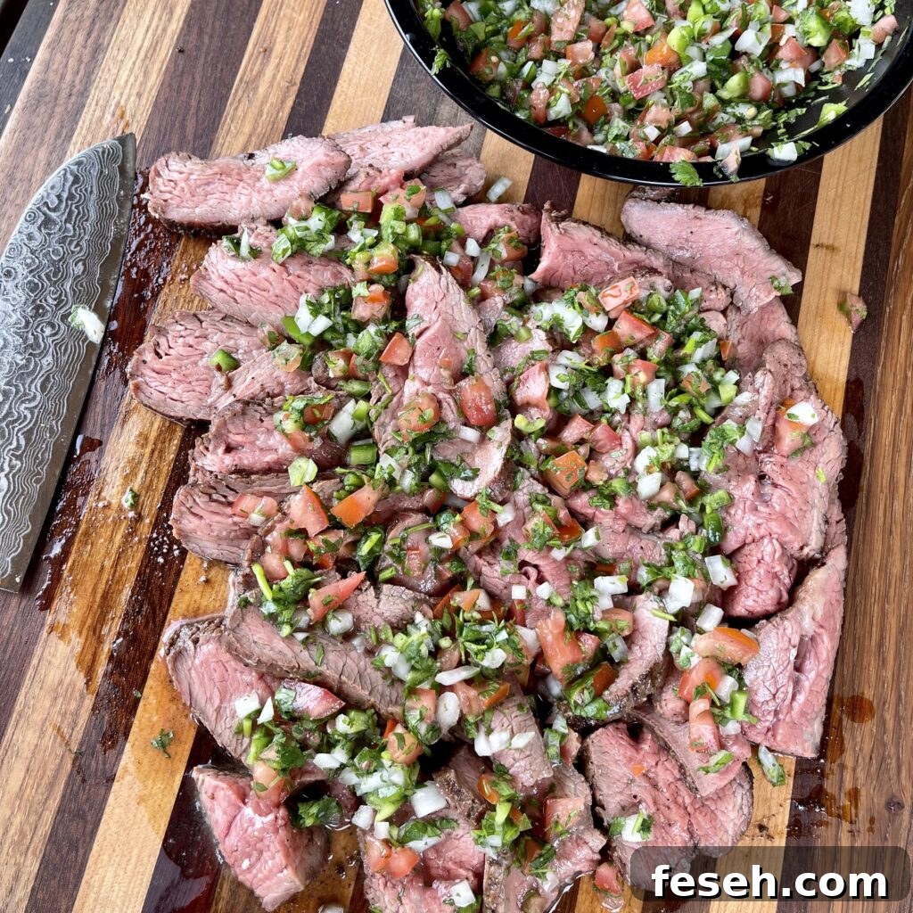 Grilled tri tip with pico de gallo