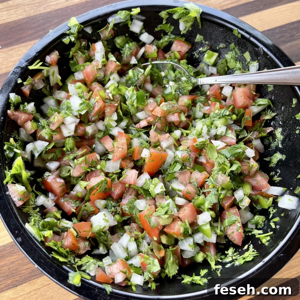 Chopped pico de gallo