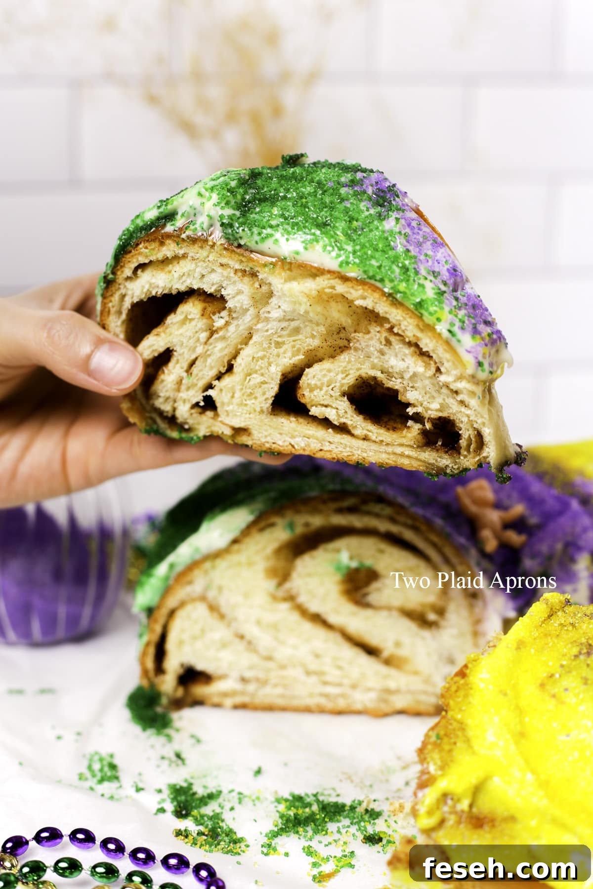 King cake close-up