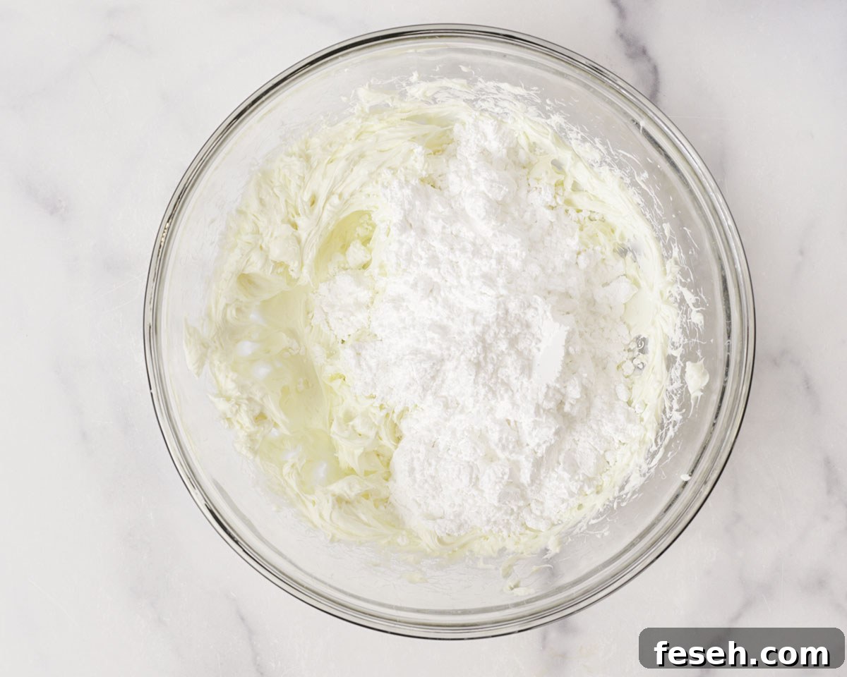 Cream cheese icing mixing