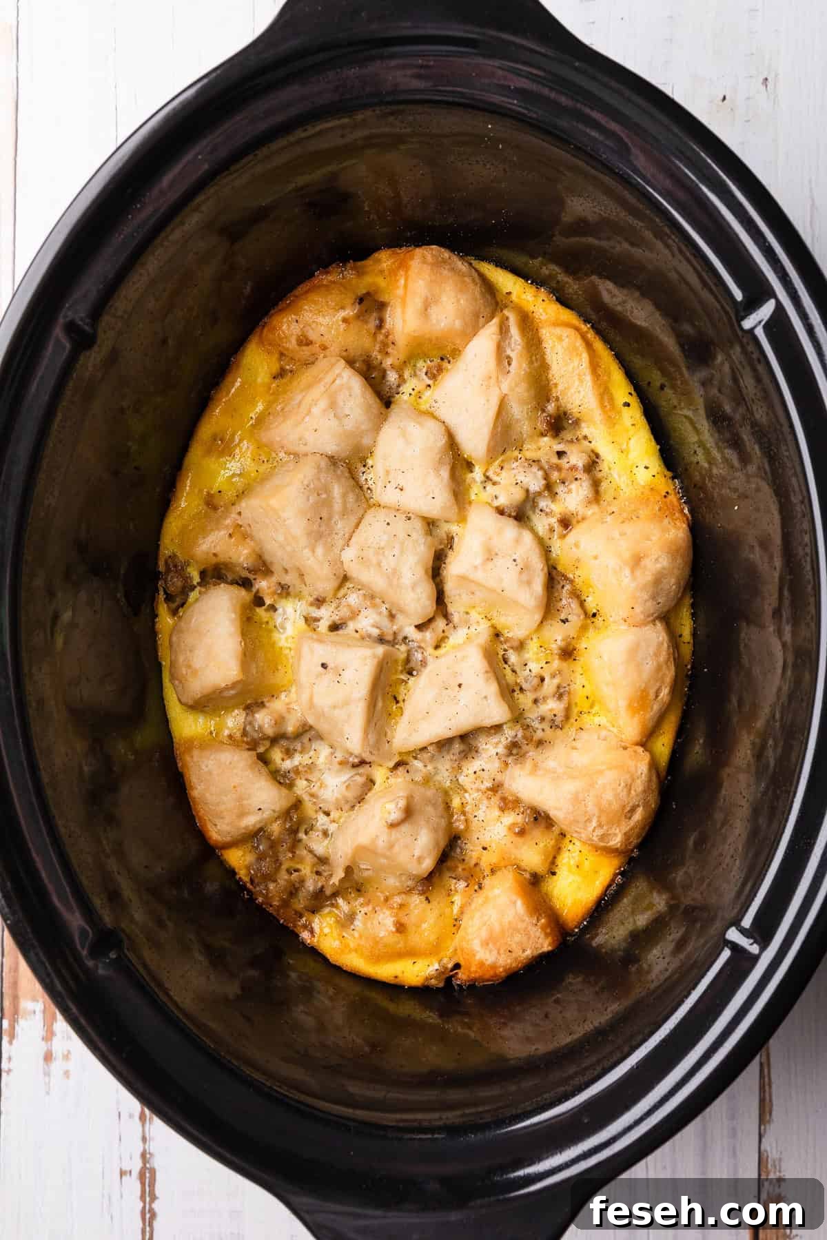 The casserole after cooking.