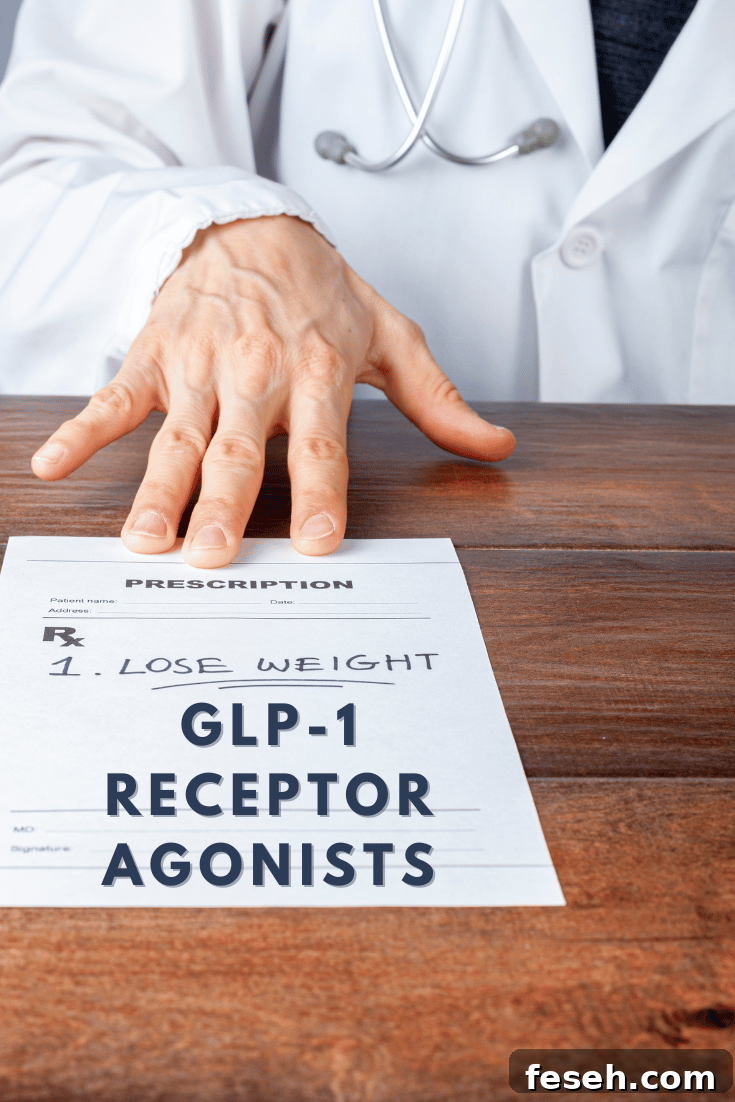 Picture of doctor prescribing weight loss.