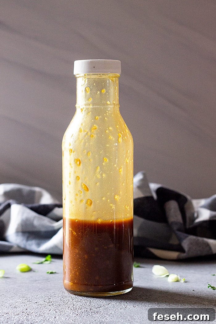 a bottle of dressing
