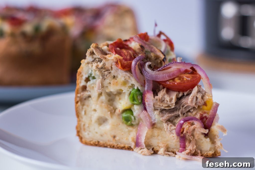 Tasty slice of tuna pie