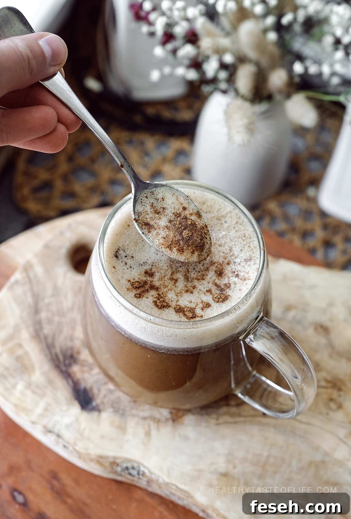 Herbal coffee with chicory and dandelion