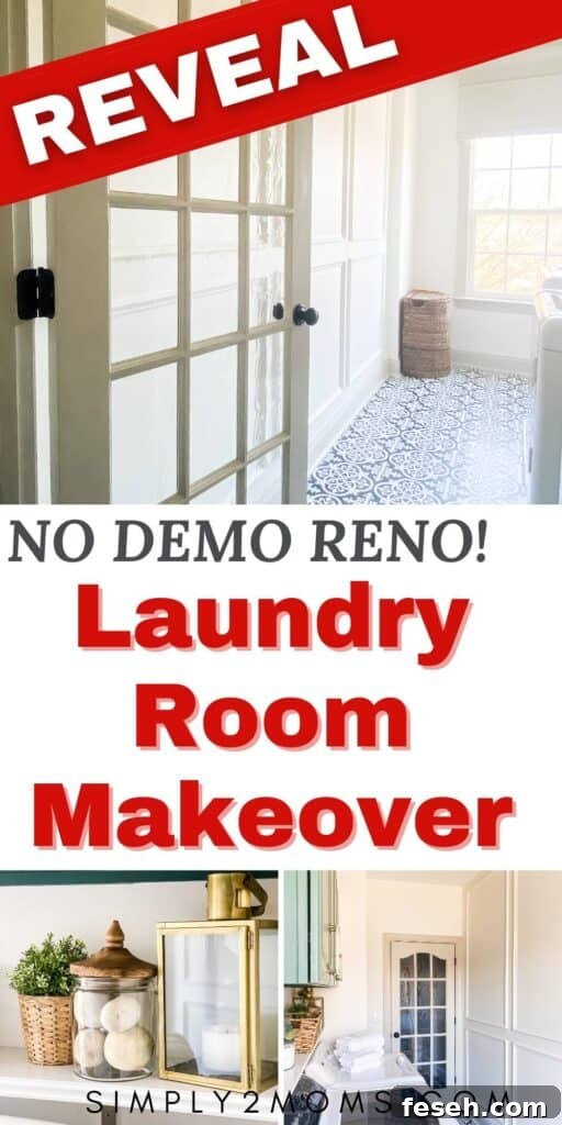 No-demo laundry room makeover inspiration image