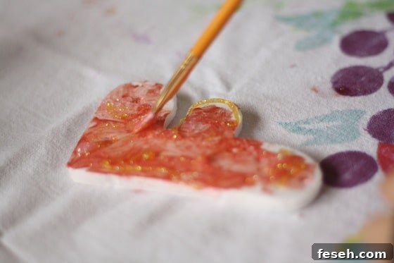 painting a styrofoam letter F