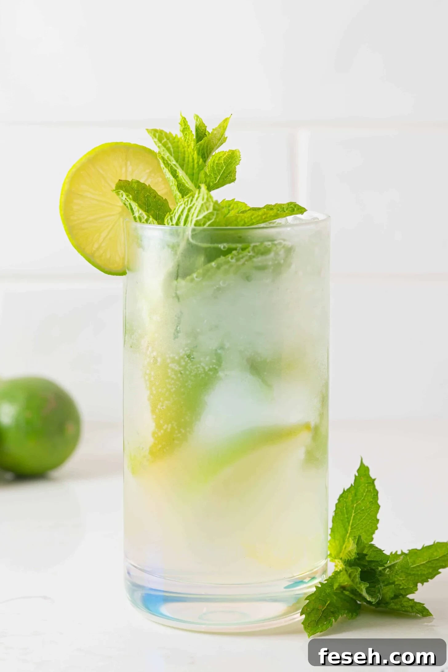 a mojito in a glass