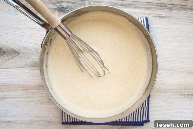 Cooking custard until thick.