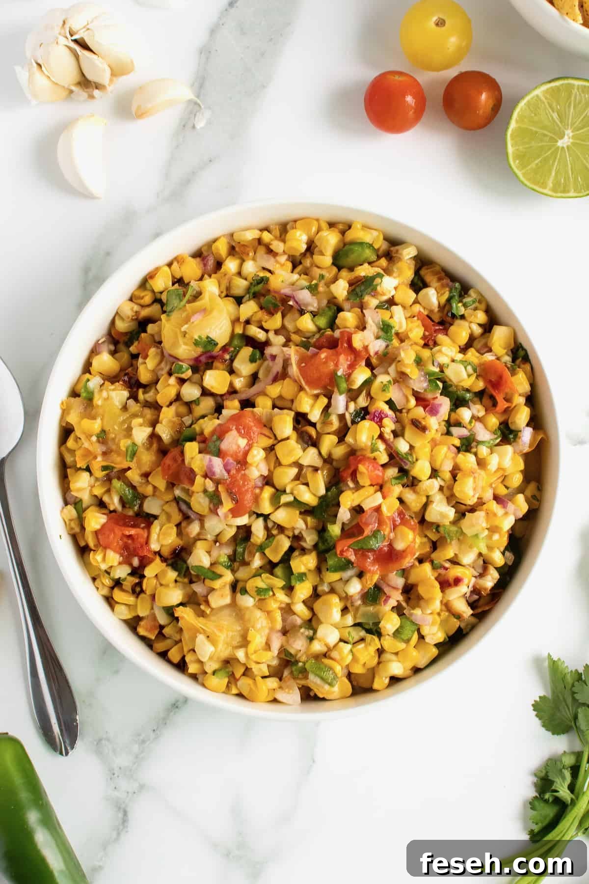 Grilled Corn Salsa by The BakerMama