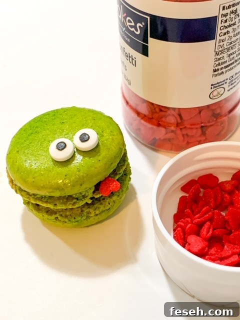 frog macarons finished