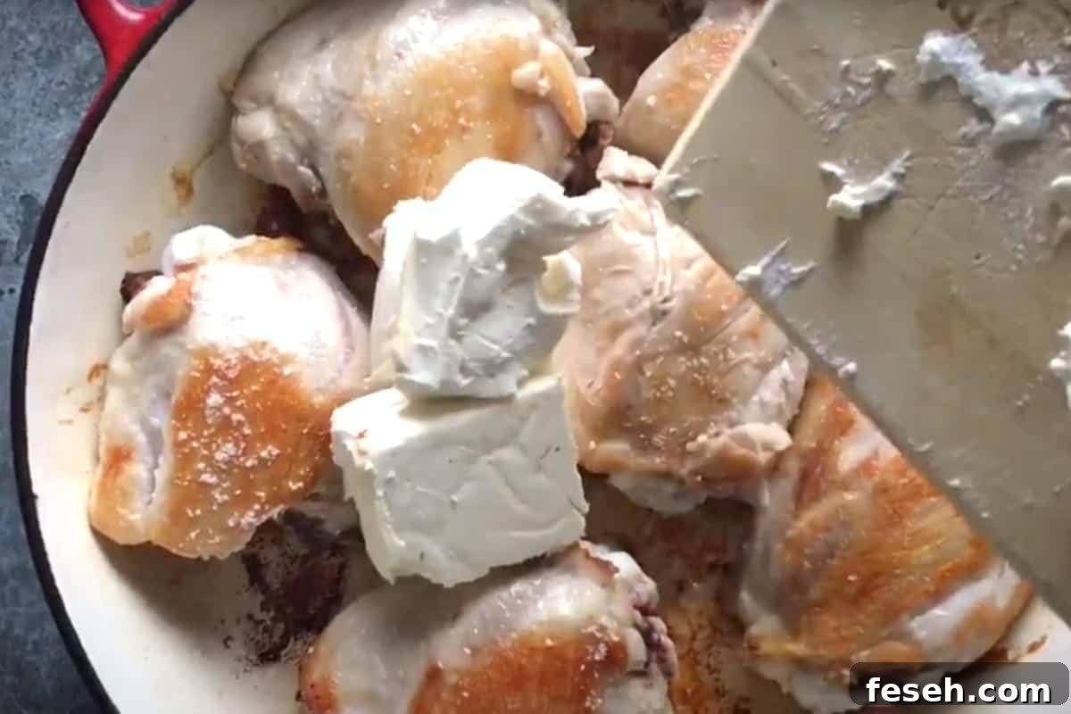 Stirred in the cream cheese
