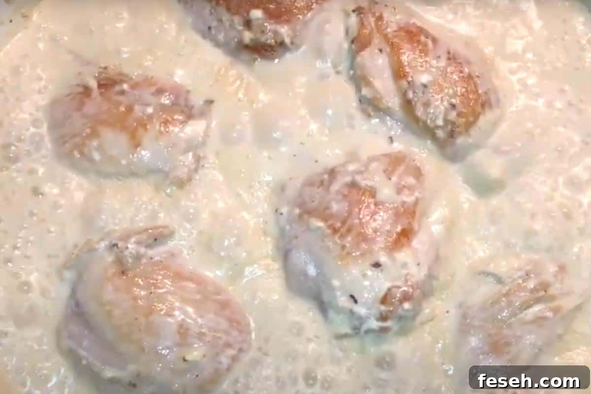 Poured in the chicken broth