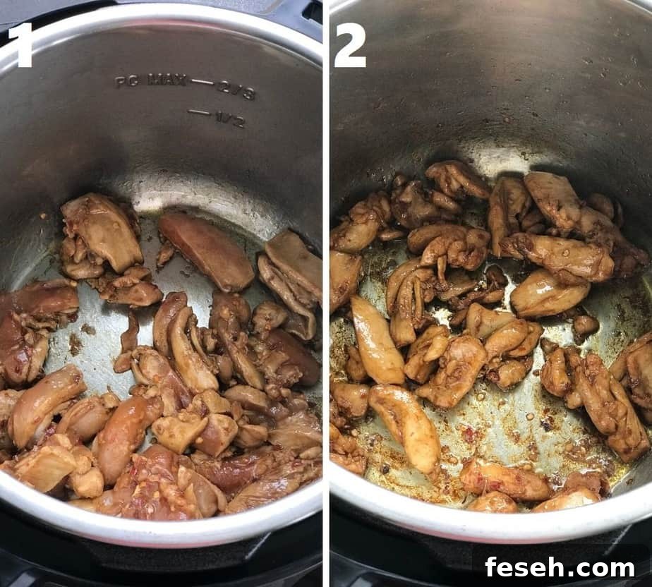 sauteing chicken in instant pot