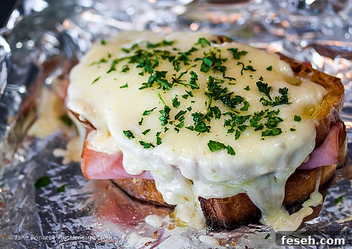The creamy sauce and extra cheese melted over the sandwiches