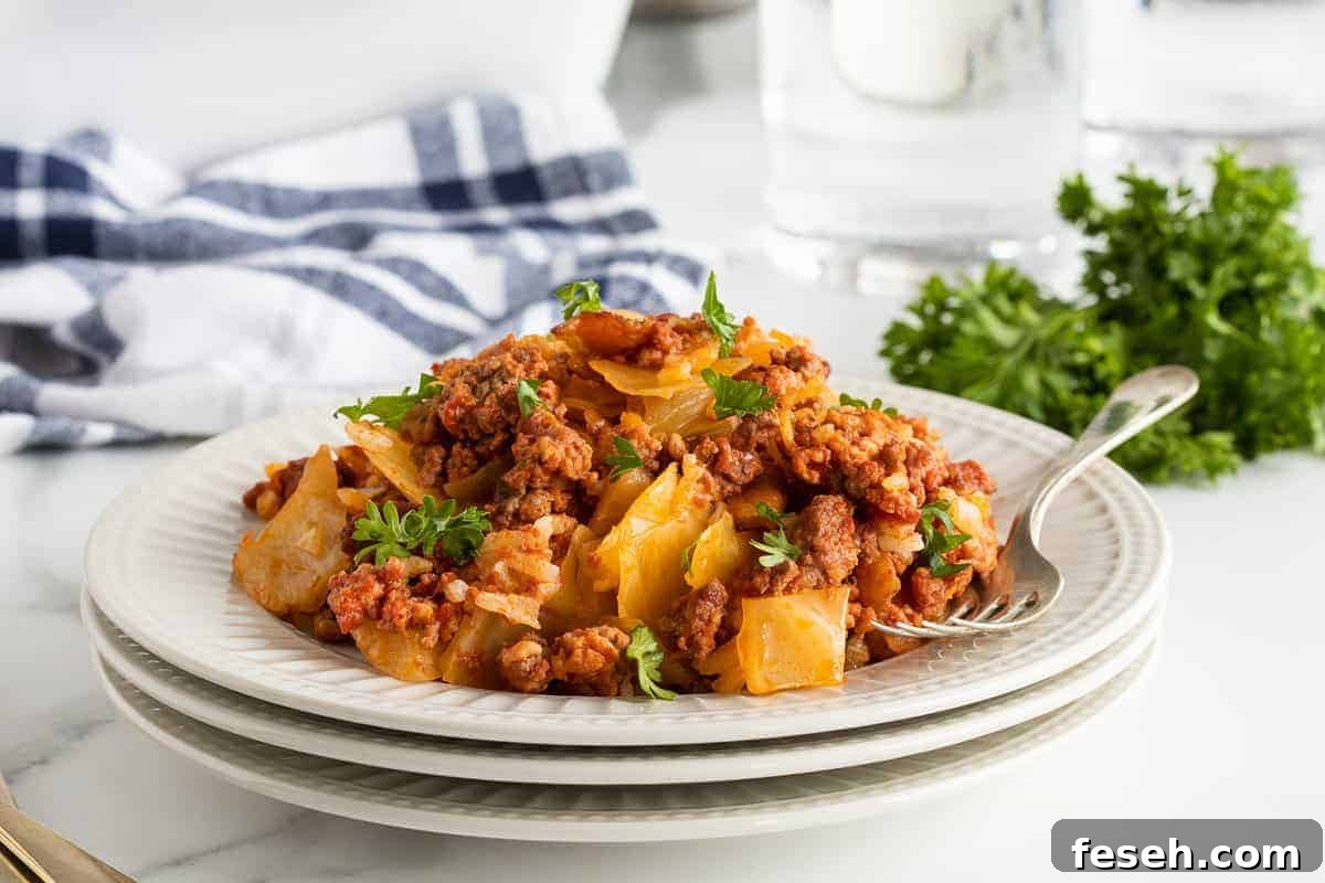 Lazy Cabbage Roll Casserole