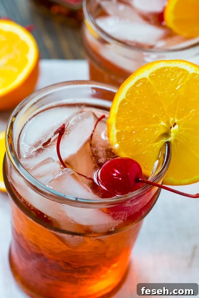 Bourbon Amaretto Cocktail- only 4 ingredients!