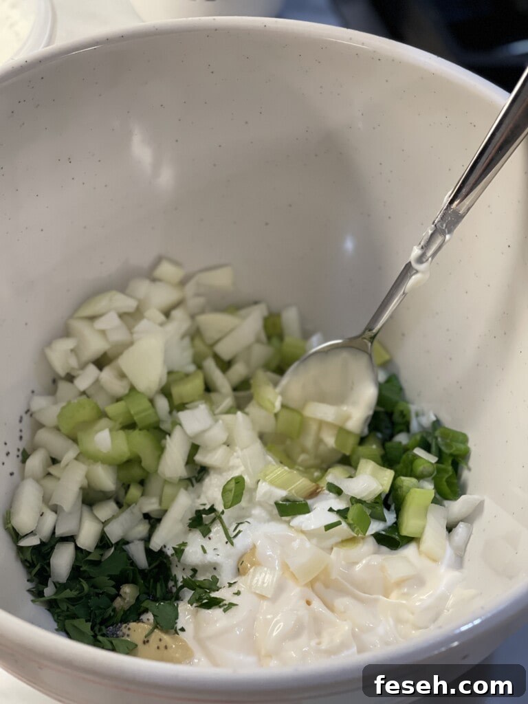 classic chicken salad with herbs