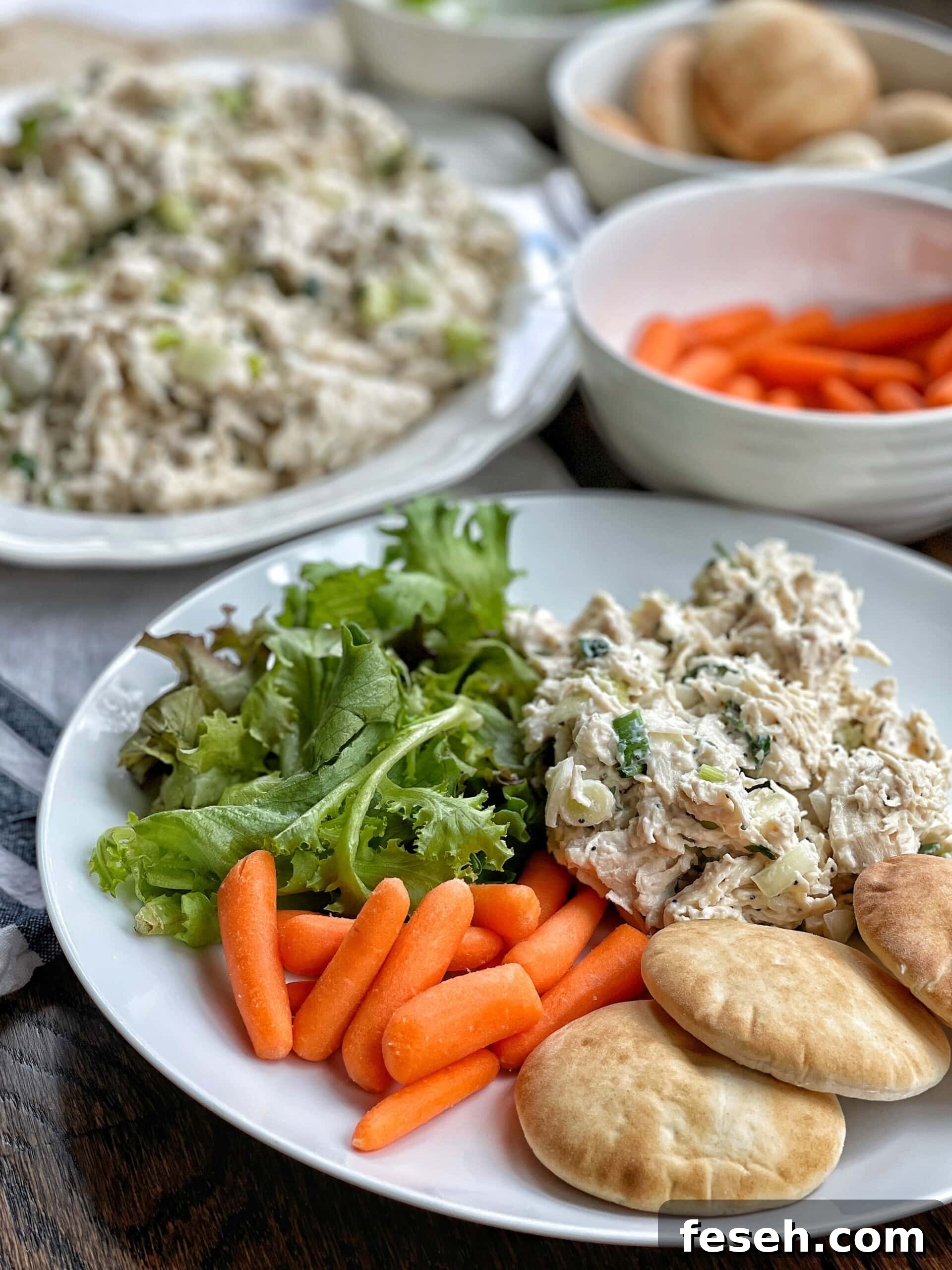 classic chicken salad with herbs