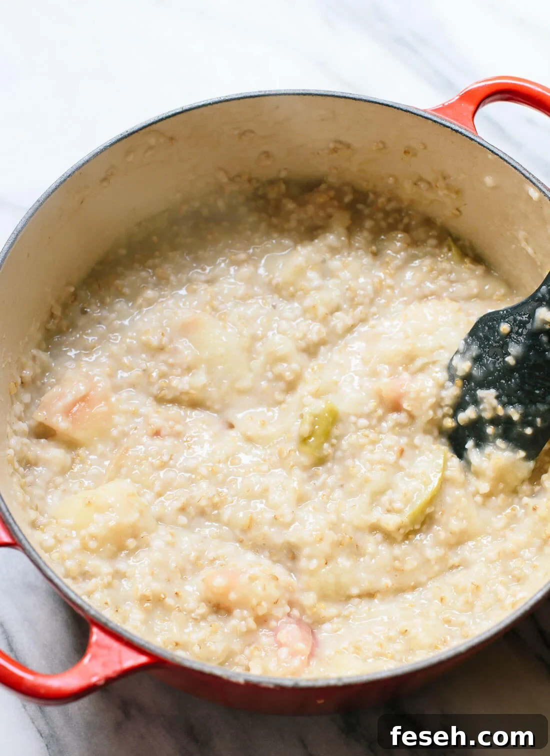 This amazing apple oatmeal is a one-pot, healthy breakfast that reheats beautifully for busy weekday mornings. cookieandkate.com