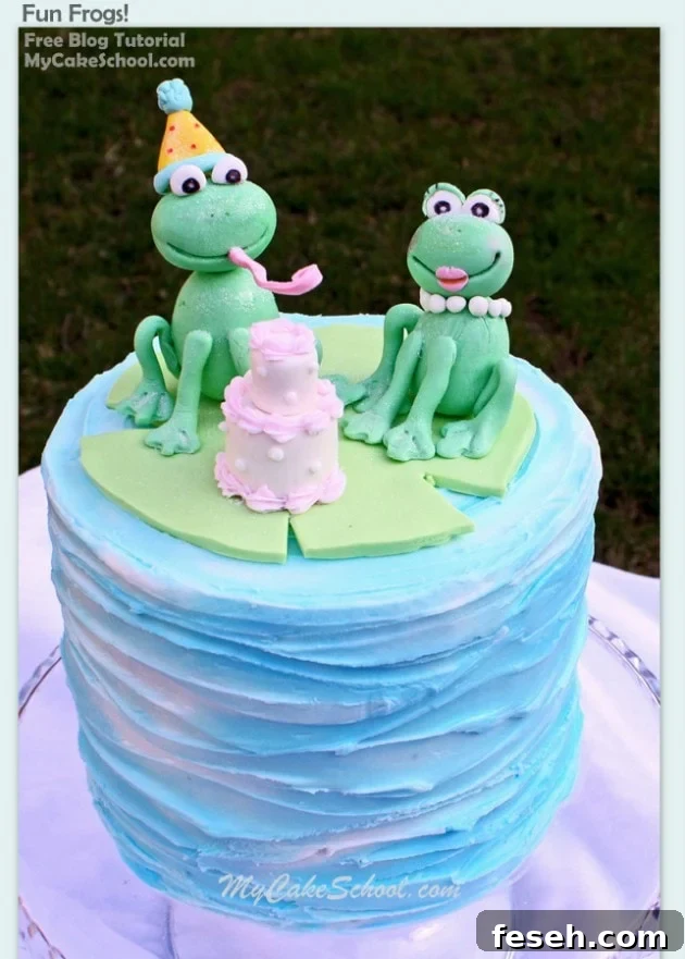Sweet Frog Cake Topper Tutorial! Free Cake Decorating Tutorial by MyCakeSchool.com