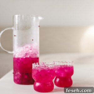 Sparkling Dragon Fruit Lemonade