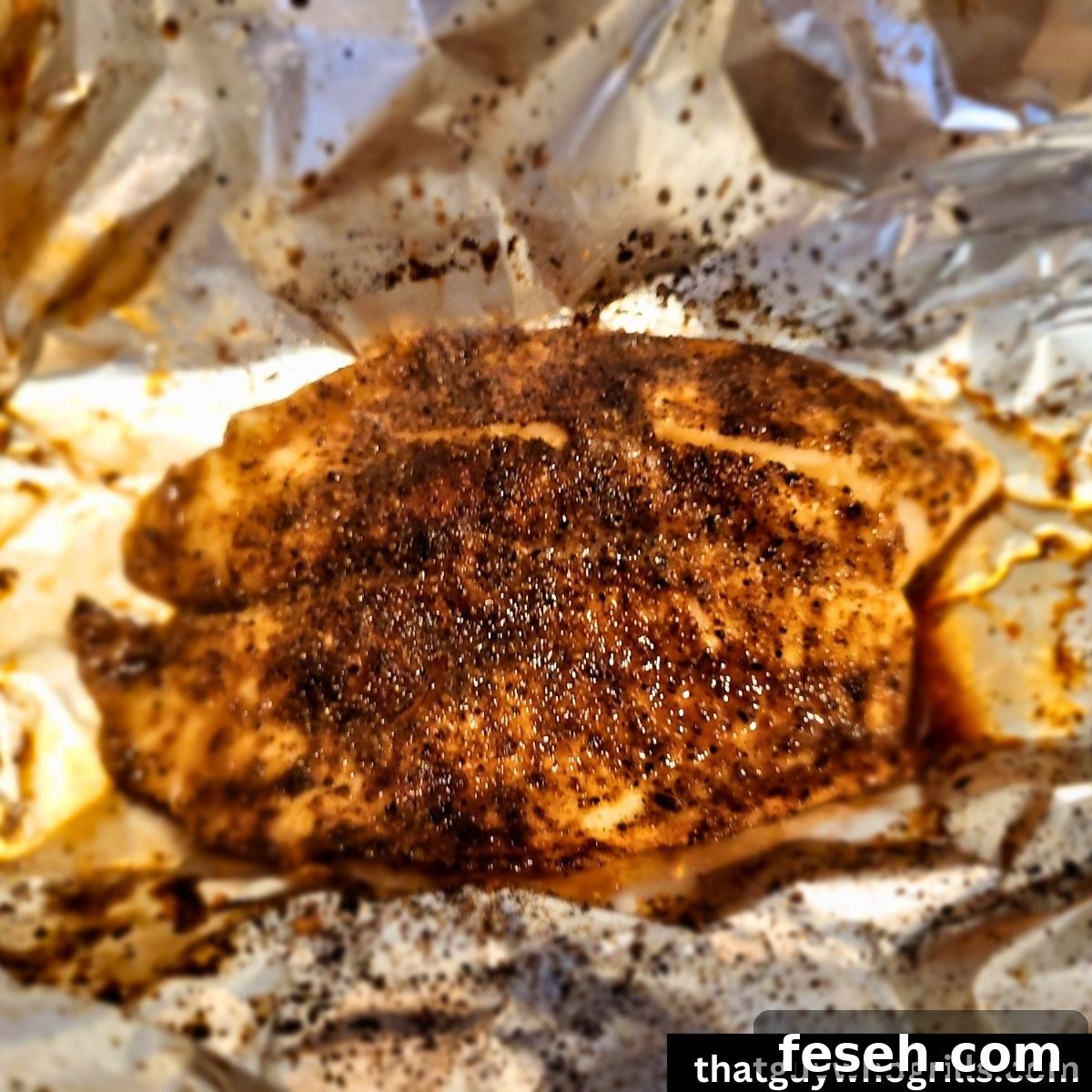 Cooked Grilled Tilapia on foil