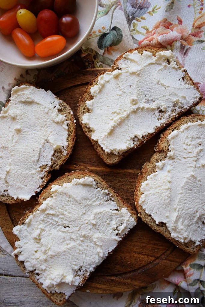 ricotta cheese on toast