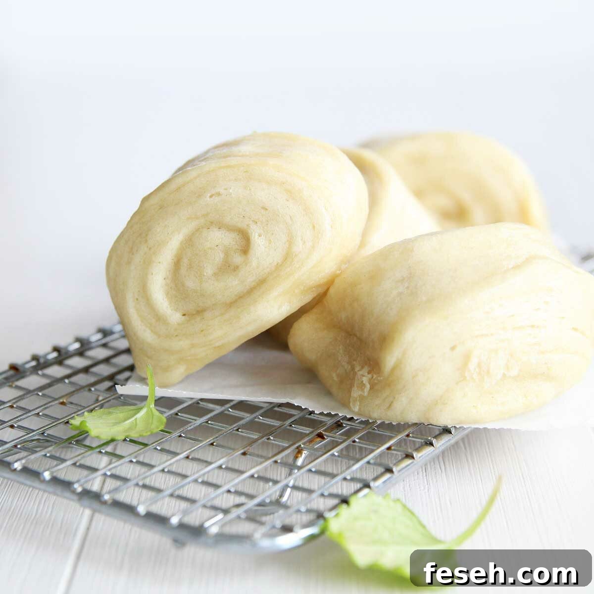softest coconut cream steamed buns mantou buns
