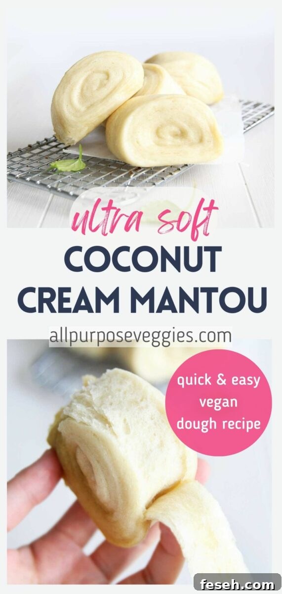 Ultra Soft Coconut Cream Mantou Steamed Buns