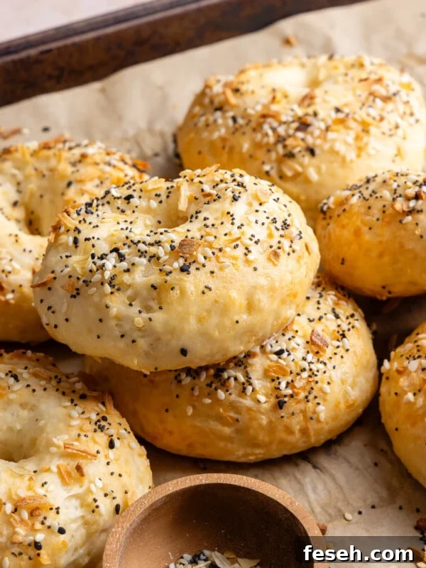 Cottage cheese bagels on a platter.