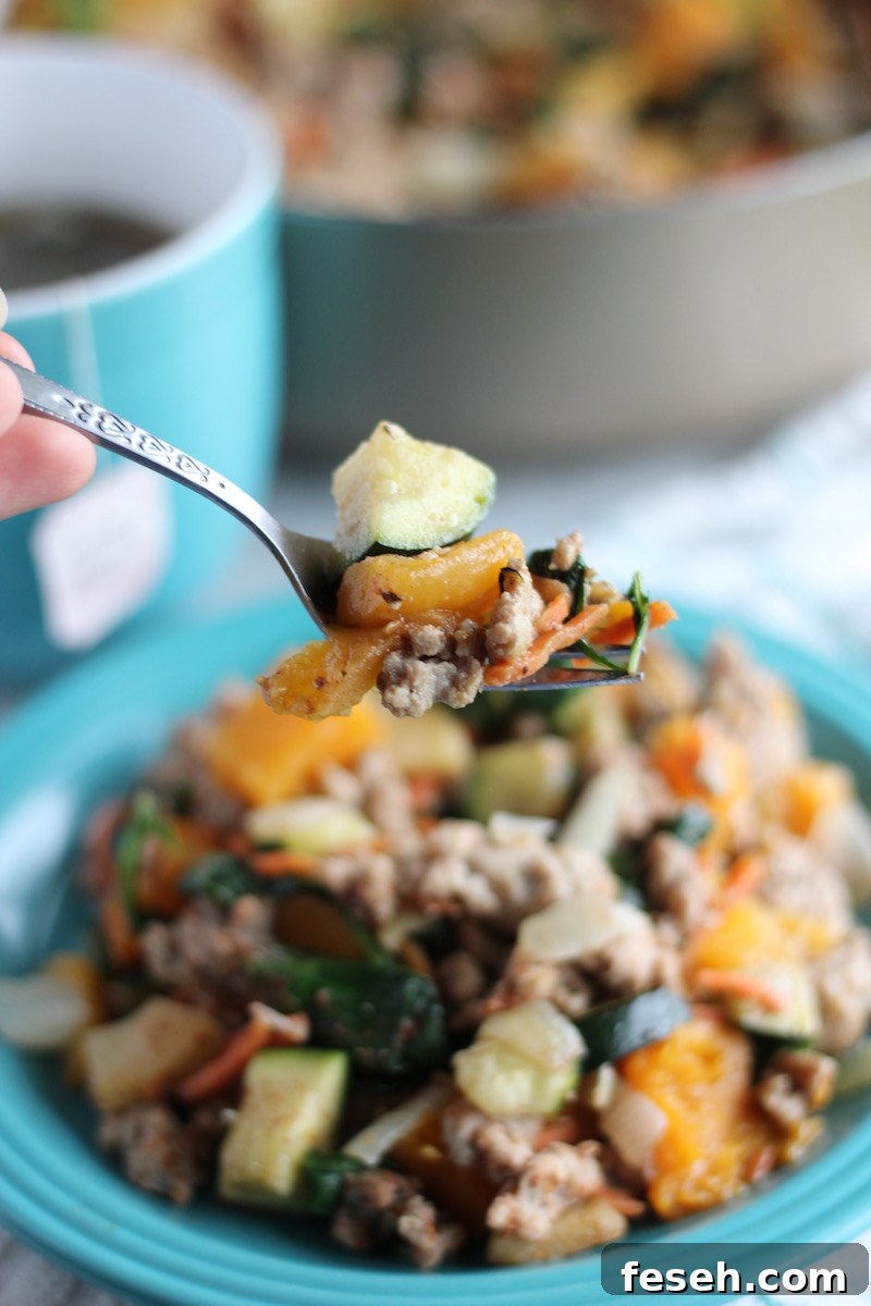 Turkey Apple Breakfast Hash - a simple, AIP breakfast that is a little sweet, a little savory, and a LOT delicious! | fedandfulfilled.com