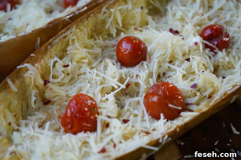 smoked spaghetti squash close up