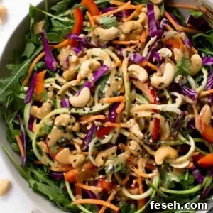 Zucchini Noodle Pad Thai Salad