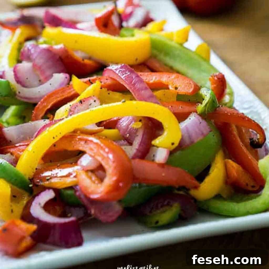 roasted bell peppers on white plate