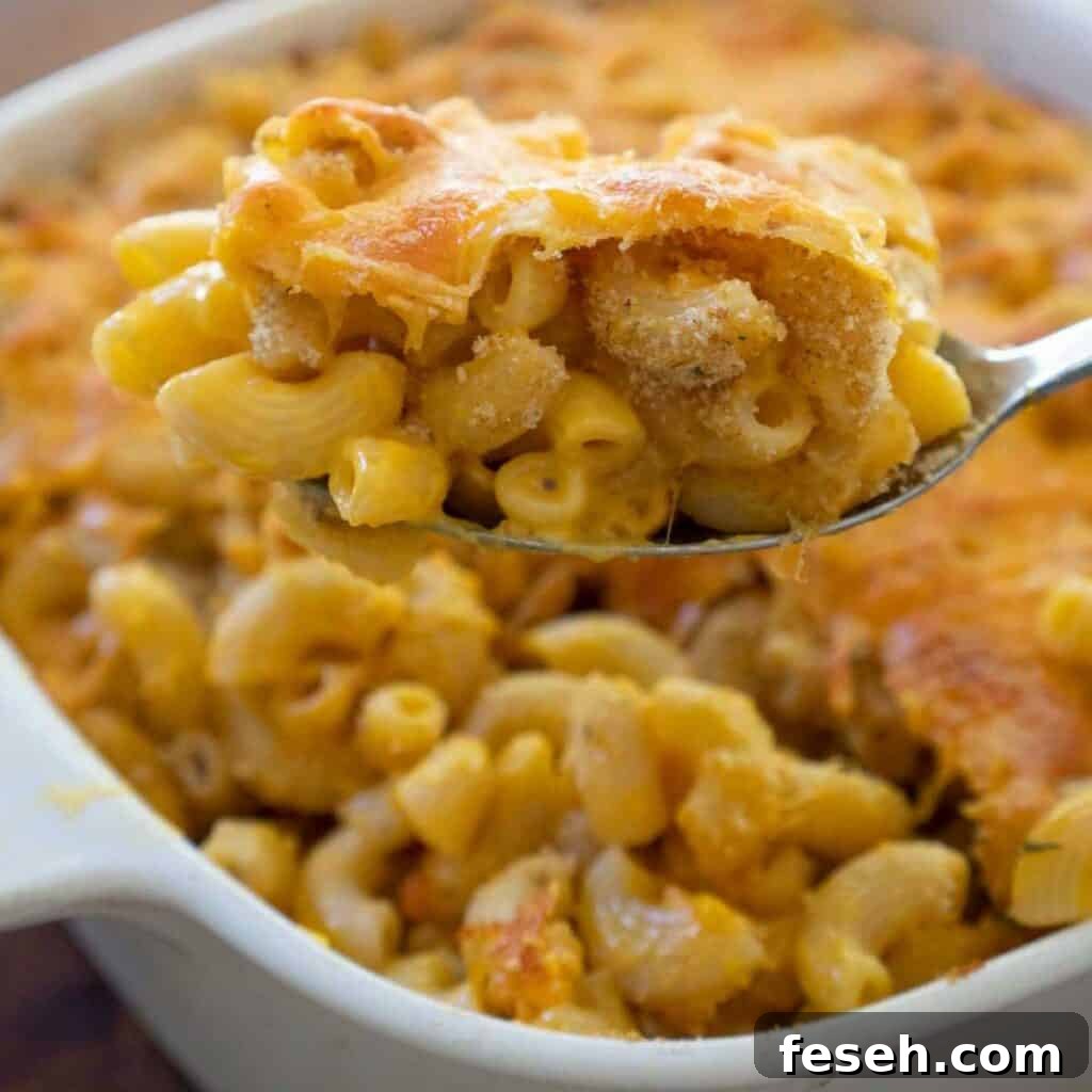 baked box mac and cheese on white plate