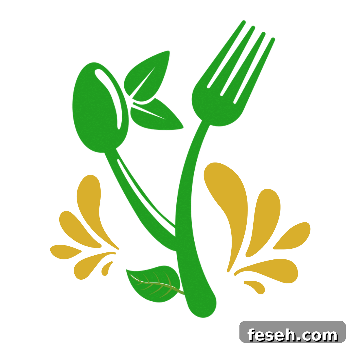 graphic of fork and spoon connected in a plant.