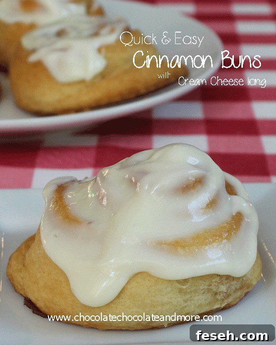 Image for Quick and Easy Cinnamon Buns with Cream Cheese Icing