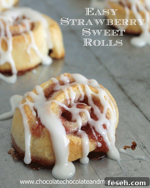 Easy Strawberry Sweet Rolls-you won't believe how easy these are to make!
