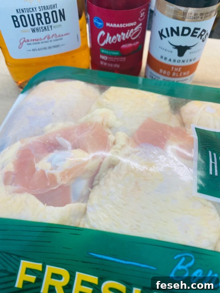 ingredients for the chicken marinade