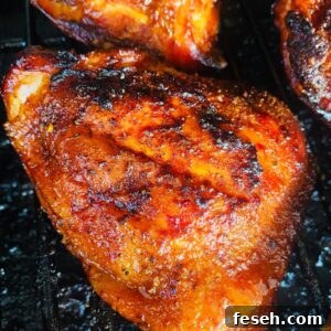 Smoked Cherry Bourbon Chicken Thighs