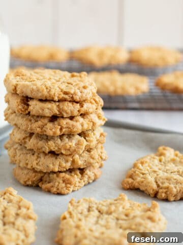 A stack of cinnamon cookies.