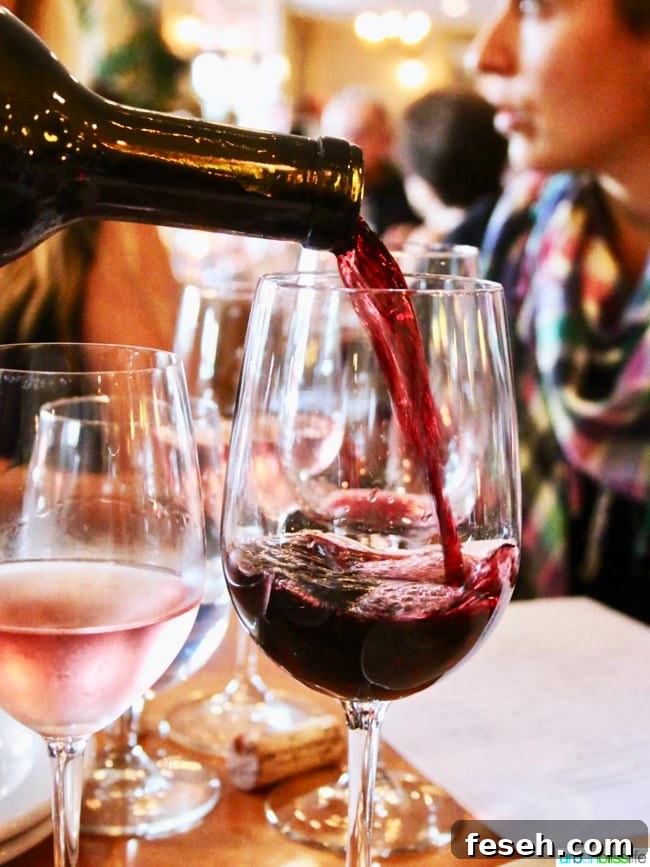 Larks Restaurant red wine.