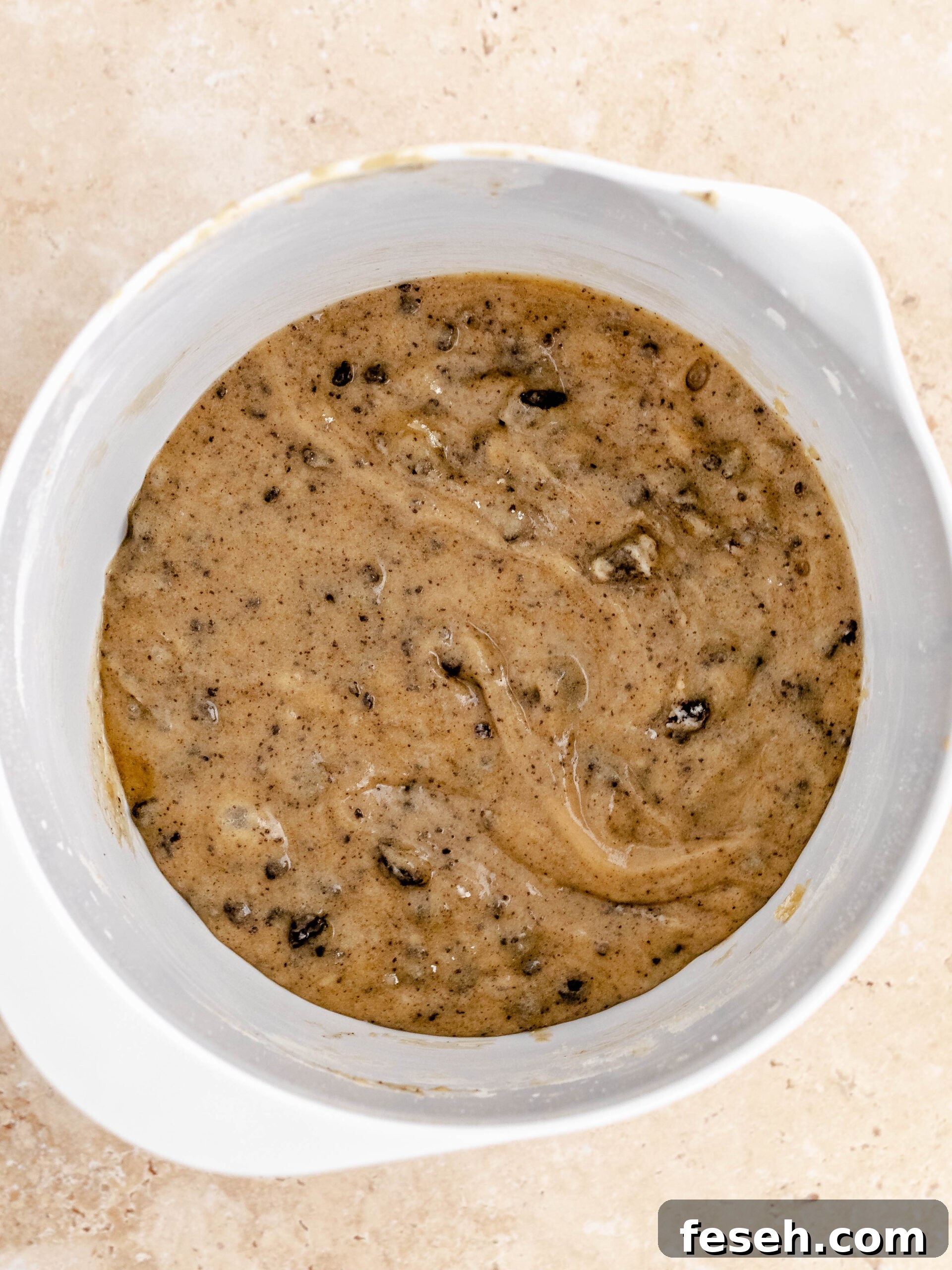 Oreo Cookie dough in a bowl