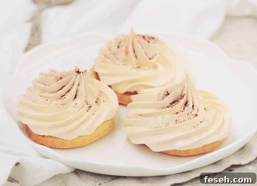Caramel-topped meringue cookies.