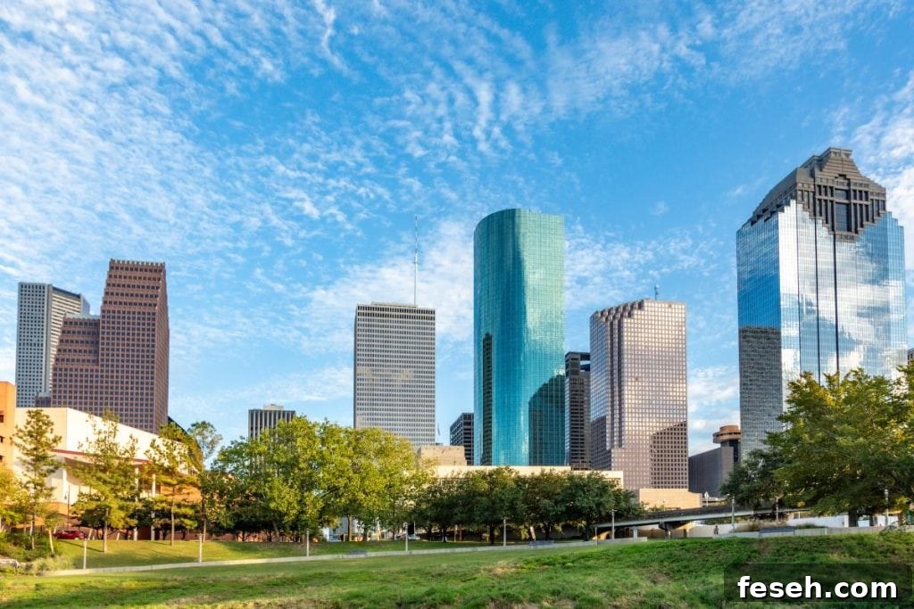 skyline of Houston, TX