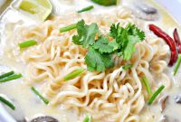 Vegan Tom Kha Gai Ramen Recipe: Creamy Thai Coconut Noodle Soup