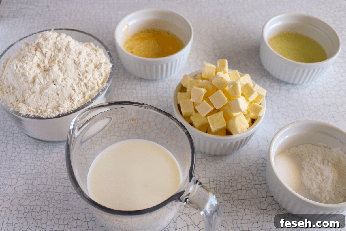 ingredients for making biscuits