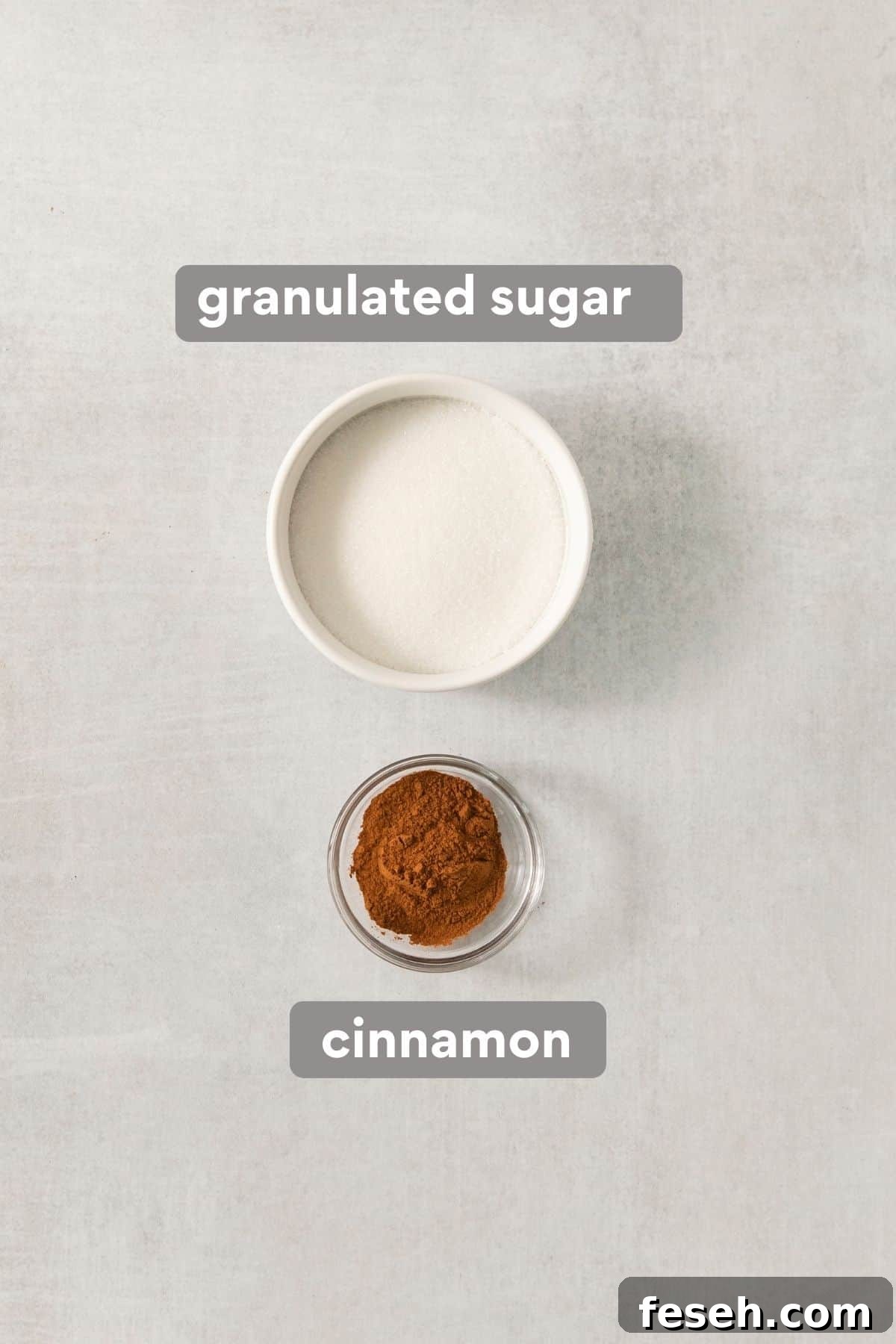Sugar for snickerdoodles on a countertop
